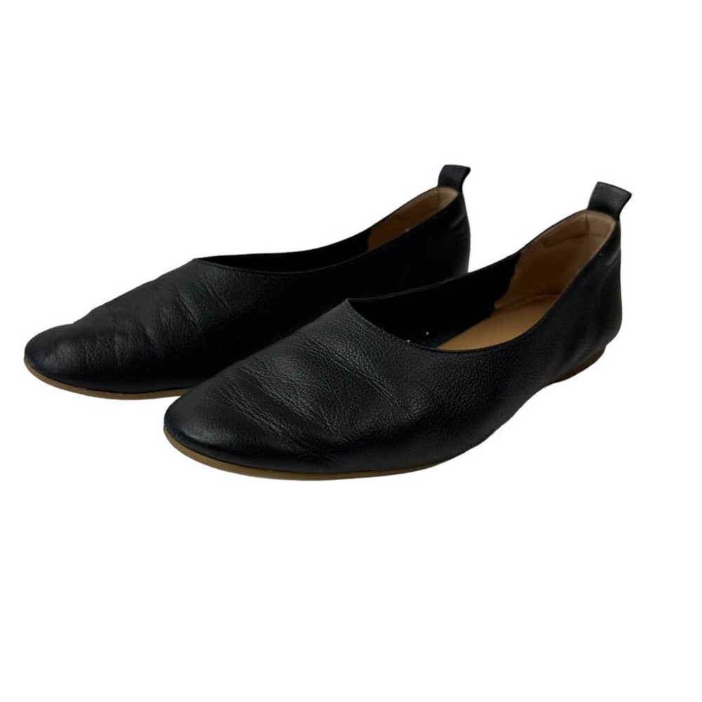 Everlane Women's Black Leather The Day Glove Flats Shoes Size 8.5 Made in Italy